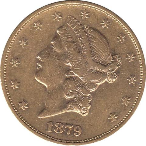 20 Dollar American Liberty Head 1879
