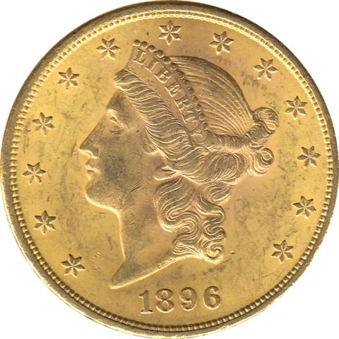 20 Dollar American Liberty Head 1896
