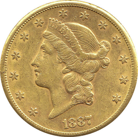 20 Dollar American Liberty Head 1887
