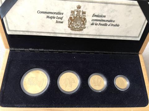 Kanada Gold Maple Leaf Proof Set 1988 im Etui
