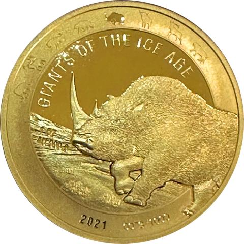 Wollnashorn 1 Unze Gold 2021 Giganten der Eiszeit