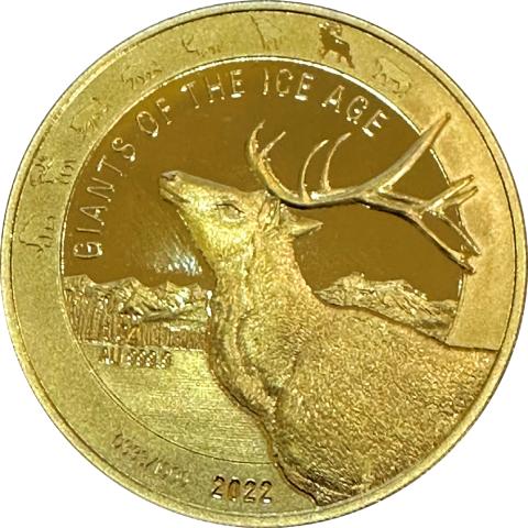 Rentier 1 Unze Gold 2022 Giganten der Eiszeit