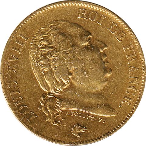 40 Franc Frankreich Louis XVIII 1813