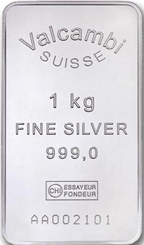 Silberbarren 1000 Gramm Valcambi