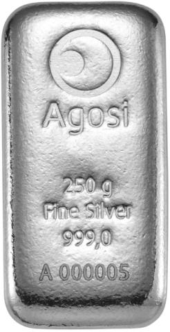 Silberbarren 250 Gramm Agosi