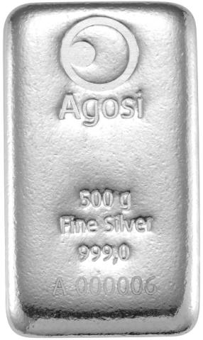 Silberbarren 500 Gramm Agosi