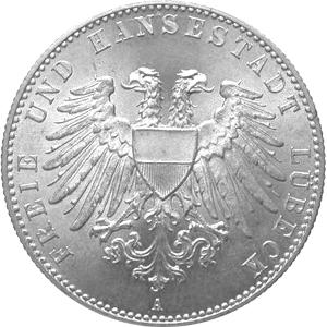 Jaeger 80 Lübeck 2 Mark kleines Wappen 1901