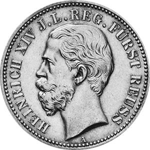 Jaeger 120 Reuss Linie Schleitz 2 Mark Heinrich 1884