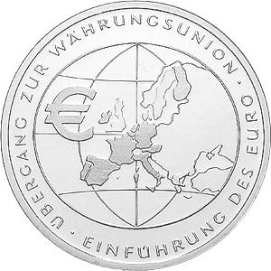 10 Euro Silber Gedenkmünze PP 2002 Einführung des Euro