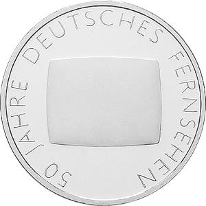 10 Euro Silber Gedenkmünze ST 2002 Deutsches Fernsehen