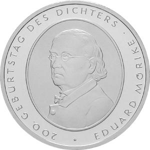 10 Euro Silber Gedenkmünze PP 2004 Eduard Mörike