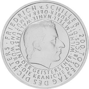 10 Euro Silber Gedenkmünze ST 2005 Friedrich Schiller