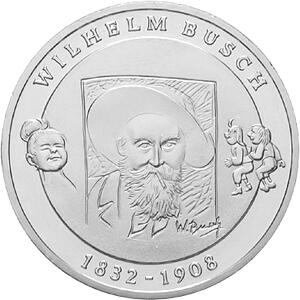 10 Euro Silber Gedenkmünze ST 2007 Wilhelm Busch