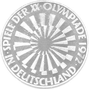 10 DM Silber Gedenkmünze Olympiade Deutschland 1972