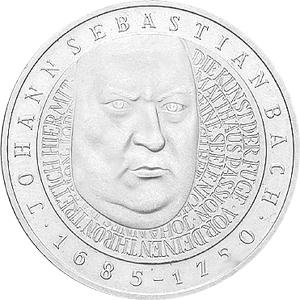 10 DM Silber Gedenkmünze Johann Sebastian Bach 2000