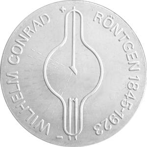 DDR 1970 5 Mark Gedenkmünze Wilhelm Conrad Röntgen