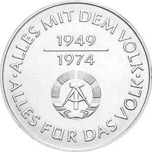 DDR 1974 10 Mark Gedenkmünze 25 Jahre DDR