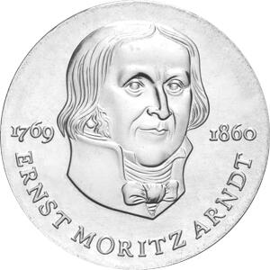 DDR 1985 20 Mark Silber Gedenkmünze Moritz Arndt