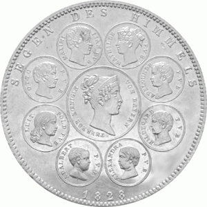 Altdeutschland Bayern Ludwig Geschichtstaler 1828