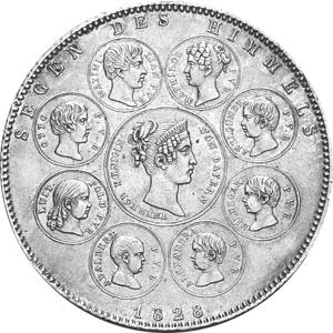 Altdeutschland Bayern Ludwig Geschichtstaler 1828