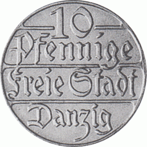 Freie Stadt Danzig 10 Pfennig 1923
