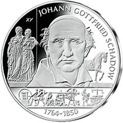 10 Euro Silber Gedenkmünze PP 2014 Johann Gottfried Schadow
