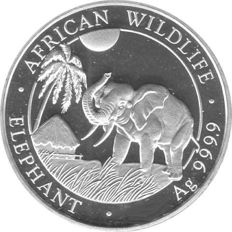 Somalia Elefant 1 Unze Silber 2017 