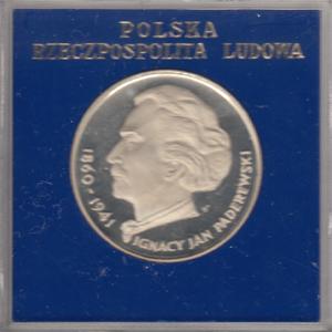 Polen 100 Zloty Silber 1977  Ignacy Jan Paderewski