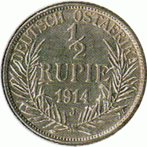 Ostafrika 1/2 Rupie 1914