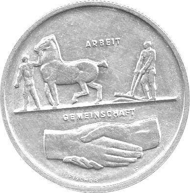 Schweiz 5 Franken Feldarbeit 1939