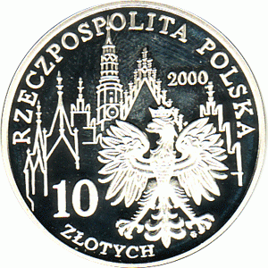 Polen 10 Zlotych Silber 2000 - 1000 lecie Wroclawia 
