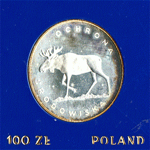 Polen 100 Zlotych Silber 1978 Ochrona Srodowiska