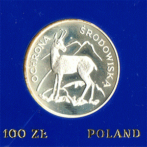Polen 100 Zlotych Silber 1979 Ochrona Srodowiska