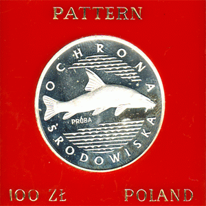 Polen 100 Zlotych Silber 1977 Ochrona Srodowiska