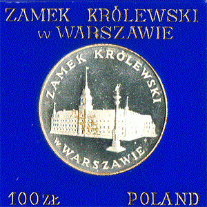 Polen 100 Zlotych Silber 1975 Zamek Krolewski w Warszawie