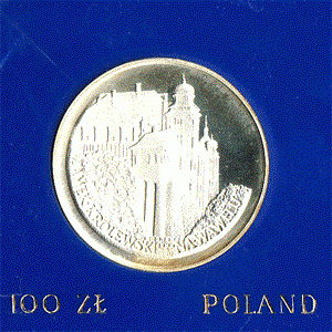 Polen 100 Zlotych Silber 1977 Zamek na Wawelu