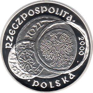 Polen 10 Zlotych Silber 2000, 1000 lecie zjazdu w Gnieznie