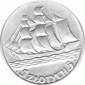 Polen 5 Zlotych Silber 1936