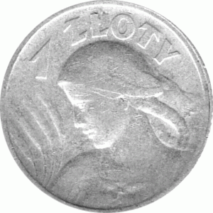 Polen 1 Zloty Silber 1924 