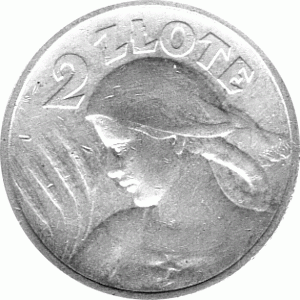 Polen 2 Zlote Silber 1924