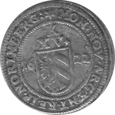 Altdeutschland Nürnberg Ferdinand 15 Kreuzer 1622