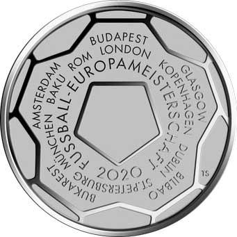 20 Euro Silber Gedenkmünze PP 2020 Fußball Europameisterschaft