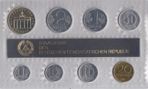 DDR KMS Kursmünzensatz ST 1987