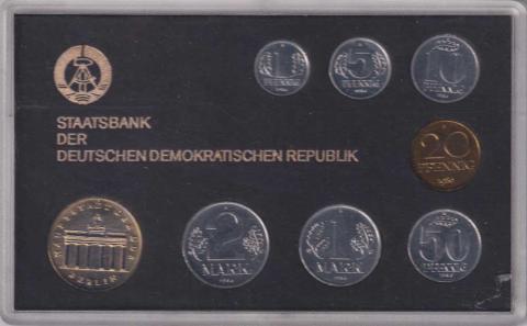 DDR KMS Kursmünzensatz PP 1986 Brandenburger Tor
