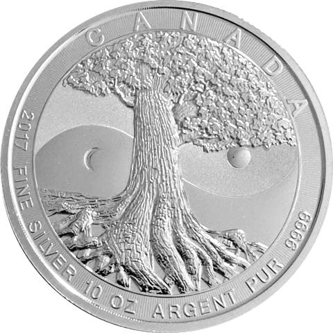 10 Unzen Baum des Lebens Silber 2017