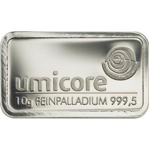 Palladiumbarren 10 Gramm Heraeus Umicore Degussa kaufen und verkaufen