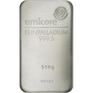 Palladiumbarren 500 Gramm Heraeus Umicore Degussa kaufen und verkaufen