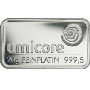 Palladiumbarren 20 Gramm Heraeus Umicore Degussa kaufen und verkaufen