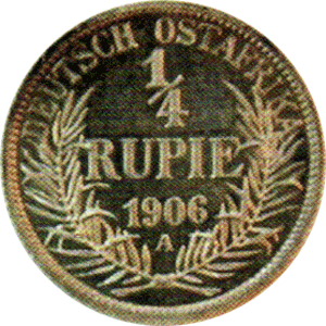 Ostafrika 1/4 Rupie 1906