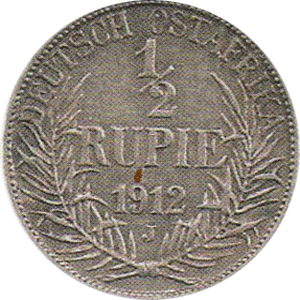 Ostafrika 1/2 Rupie 1912